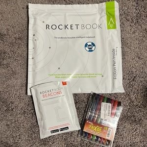 Rocketbook 8.5x11 notebook + Whiteboard Beacons + Pilot Frixion Pens